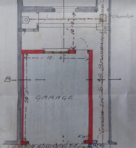 Plan of the proposed garage