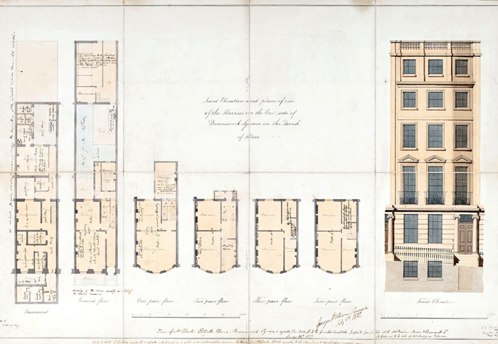 Architectural drawing by Charles Augustin Busby
