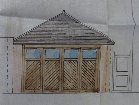 Front elevation of the proposed garage