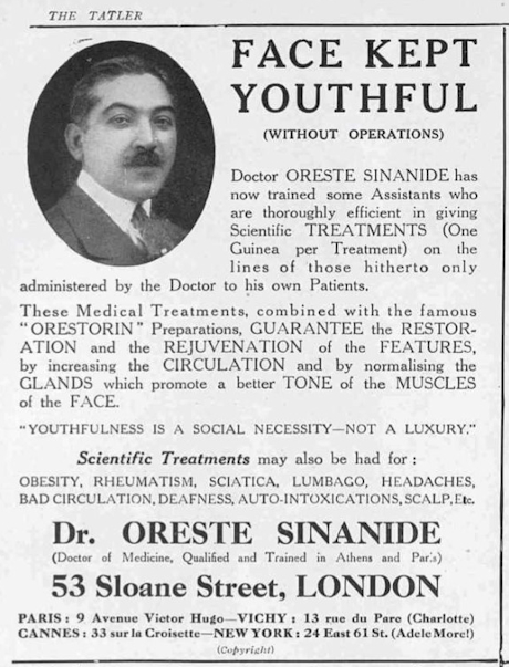 A monochrome newspaper cuttling featuring an advert