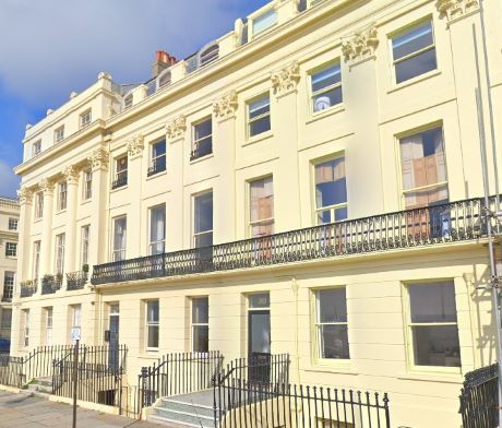 colour photo of a street view of brunswick terrace