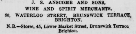 extract of a directory showing an advert for a wine retailer
