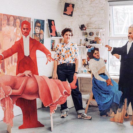 Amy Dury in her studio