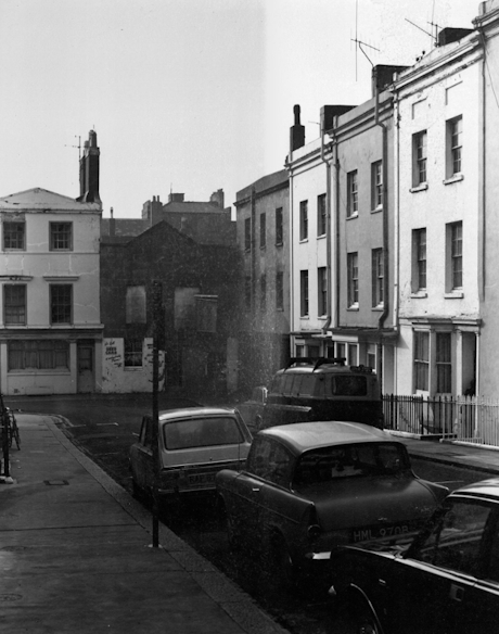 Monochrome image of a streetscape