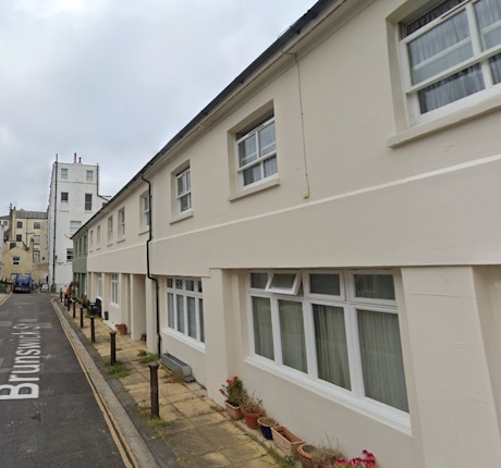 Colour image of a row of terraced houses